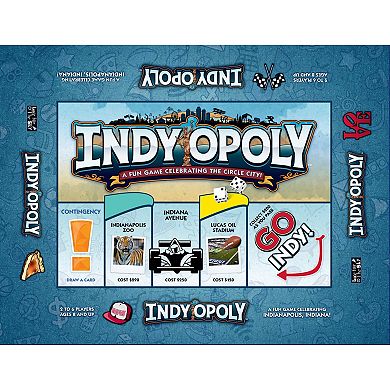 Late For The Sky: Indy-Opoly - Indianapolis Themed Family Board Game