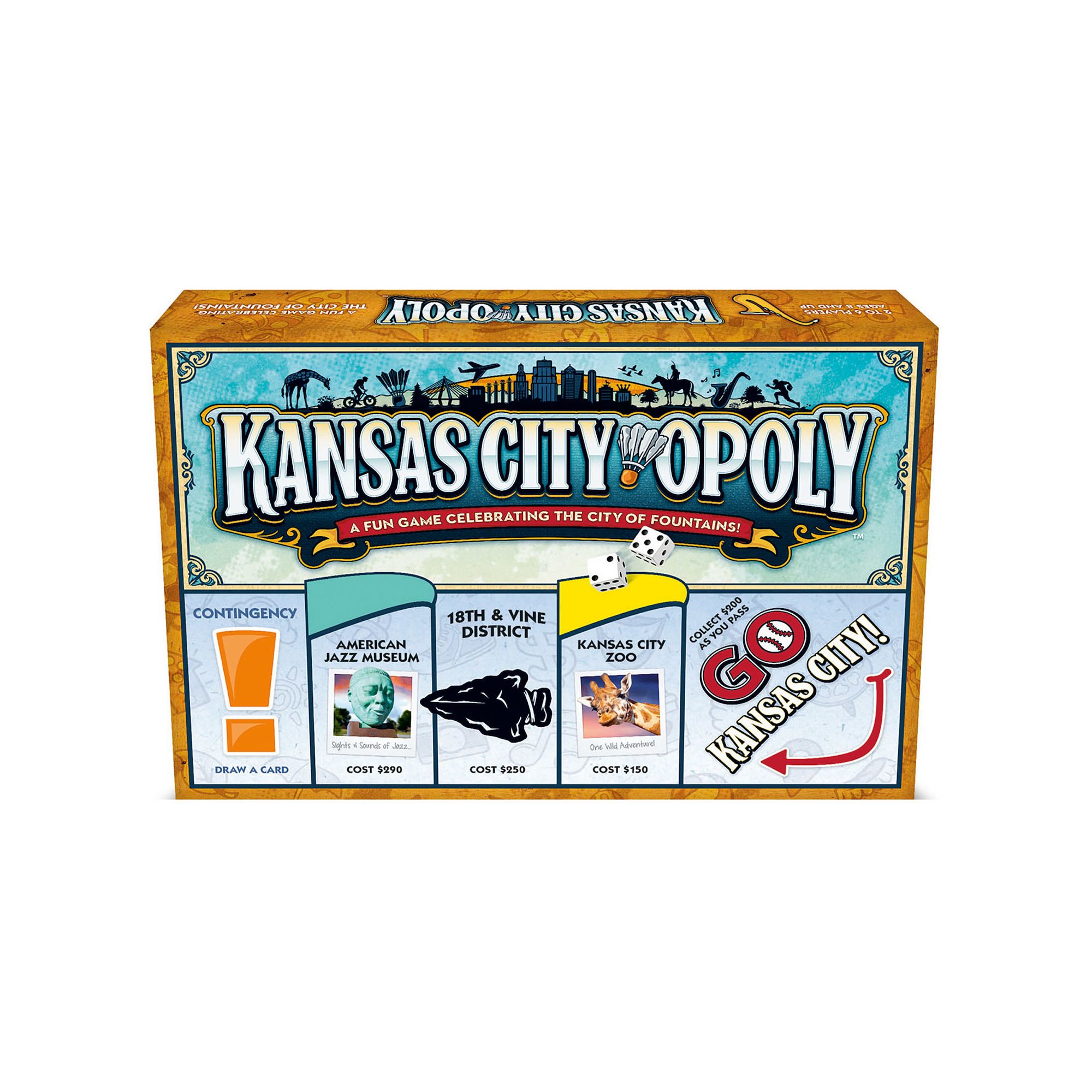 Late For The Sky: Kansas City-Opoly - Themed Family Board Game, Multi