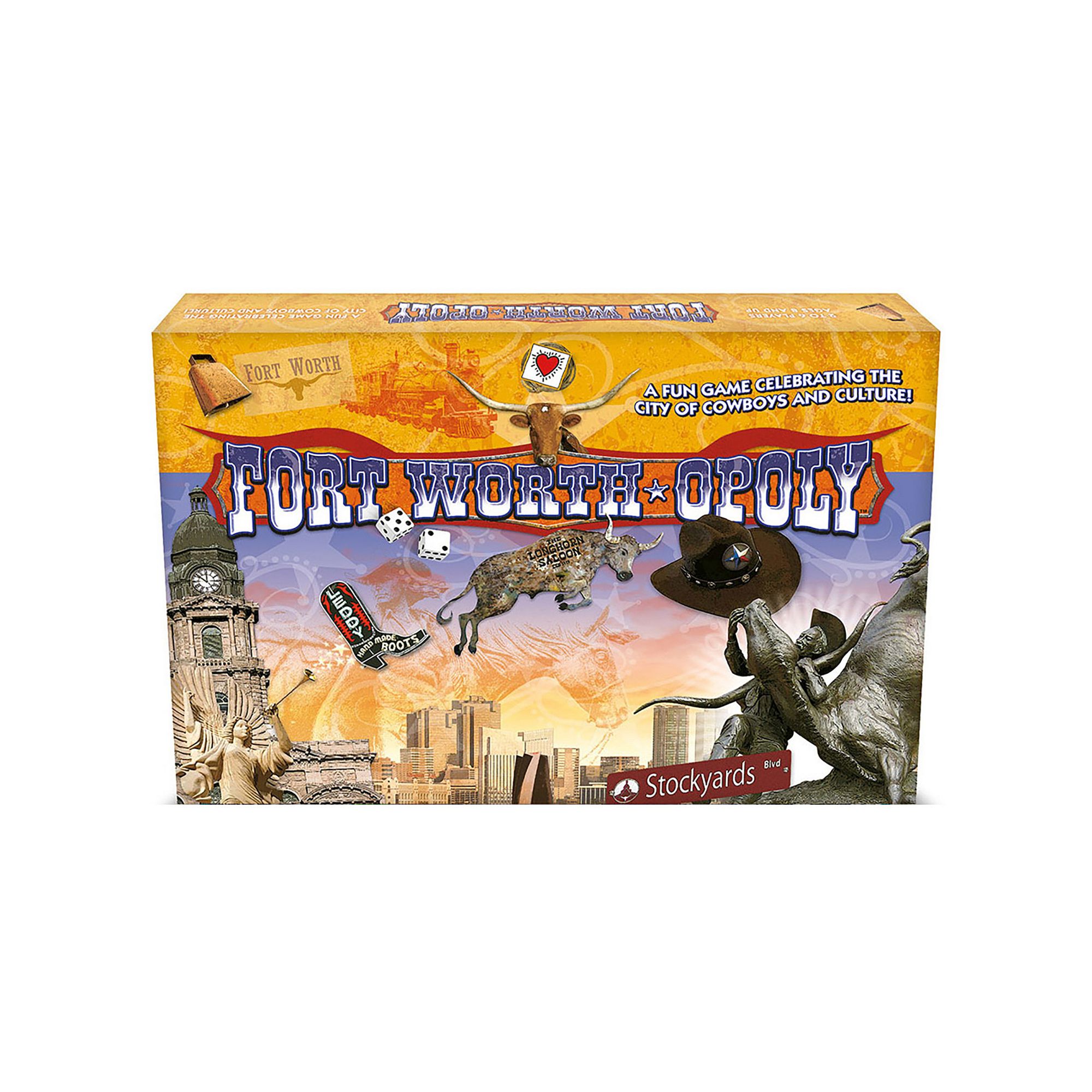 Late For The Sky: Fort Worth-Opoly - City Themed Family Board Game, Multi