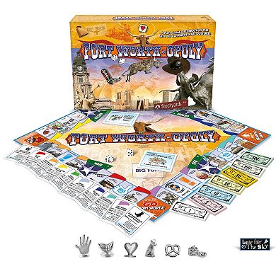 Late For The Sky: Fort Worth-Opoly - City Themed Family Board Game