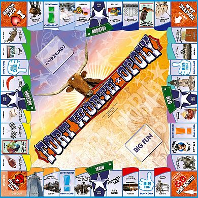 Late For The Sky: Fort Worth-Opoly - City Themed Family Board Game