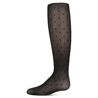 Girls' Dot Semi Opaque Nylon Tights