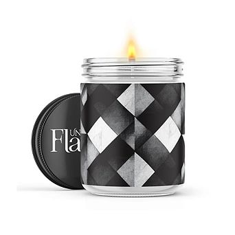 Tri Geo Black/white - 22-oz Candle Jar - Sea Salt & Peony