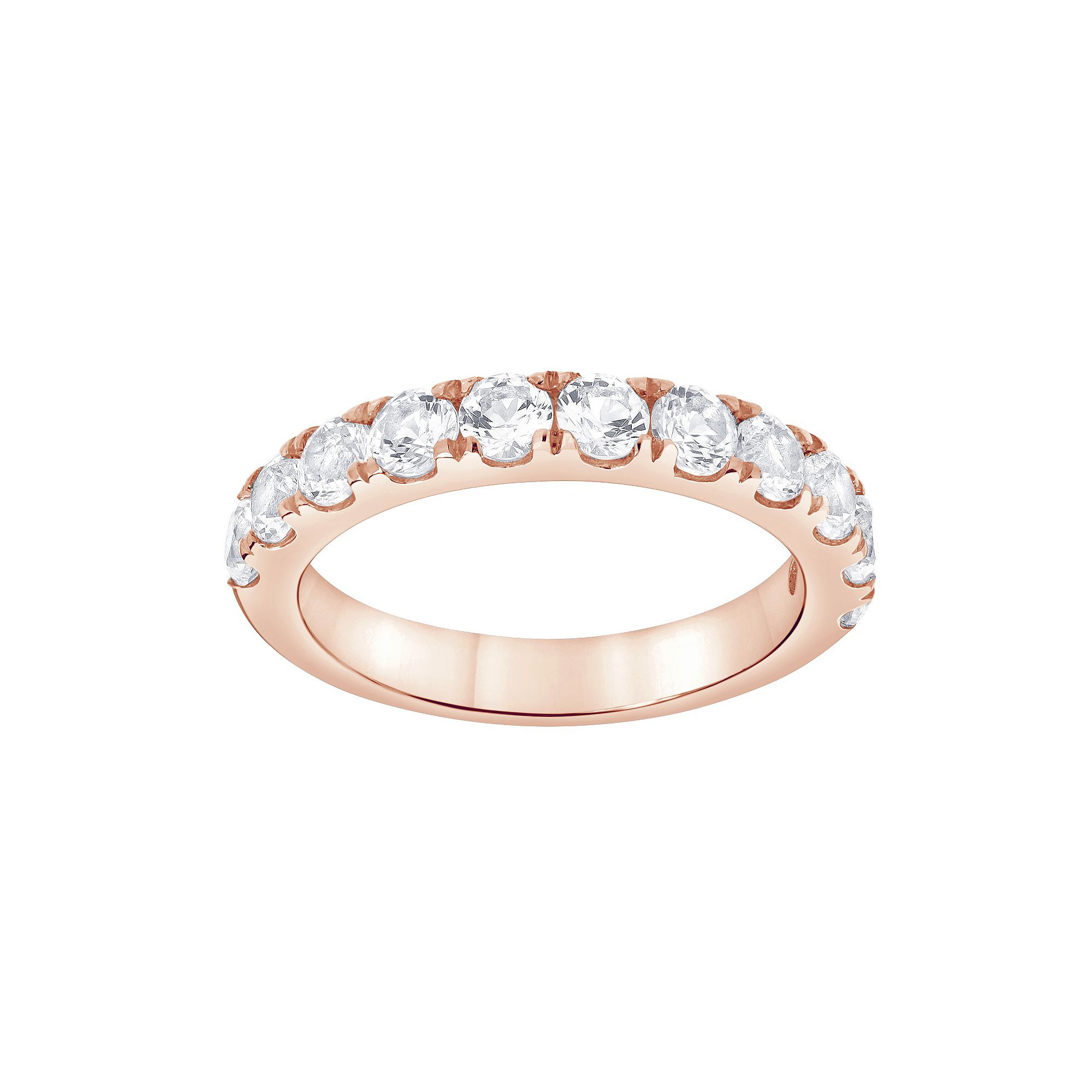 Gemstone Brilliance Lab-Created White Sapphire Ring, Womens, Size: 7, Pink