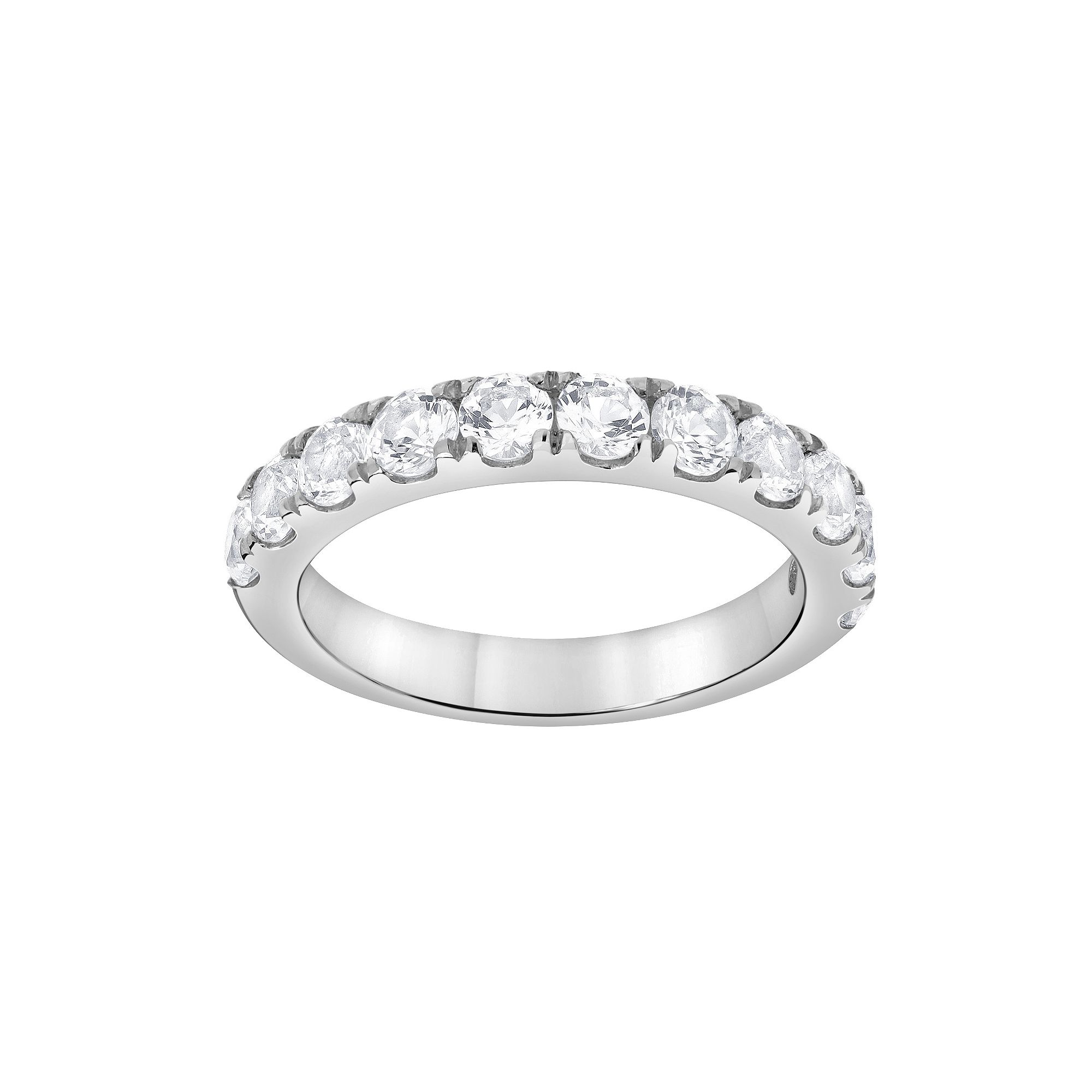 Gemstone Brilliance Lab-Created White Sapphire Ring, Womens, Size: 7, Silv