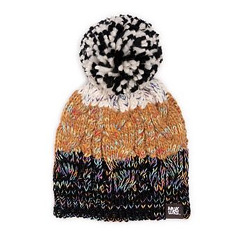 Women's MUK LUKS Colorblock Stripe Cable Beanie