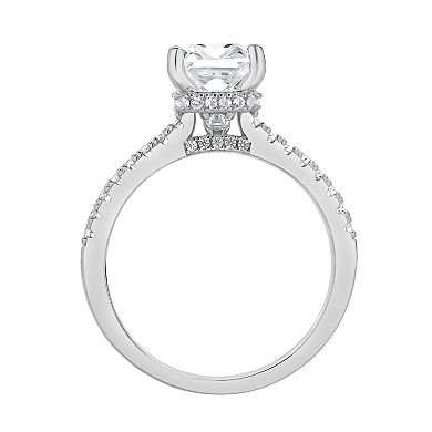 Gemstone Brilliance Emerald Cut Lab-Created White Sapphire Ring