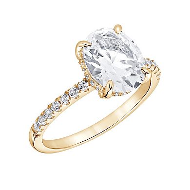 Gemstone Brilliance Round Lab-Created White Sapphire Ring