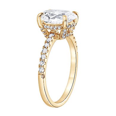 Gemstone Brilliance Round Lab-Created White Sapphire Ring