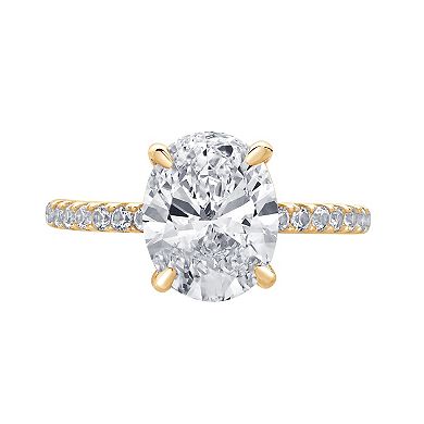 Gemstone Brilliance Round Lab-Created White Sapphire Ring