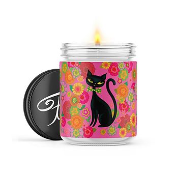 Groovy Mod Kitty - 22-oz Candle Jar - Warm Vanilla Sugar
