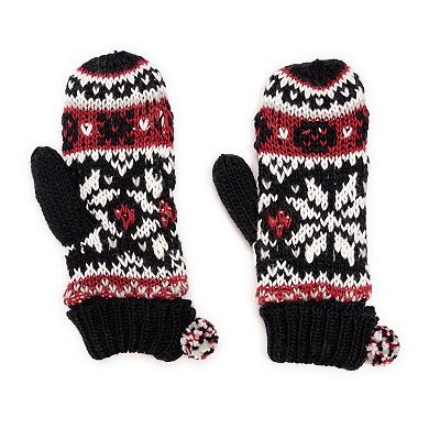 Women's MUK LUKS Icelandic Patterned Mittens