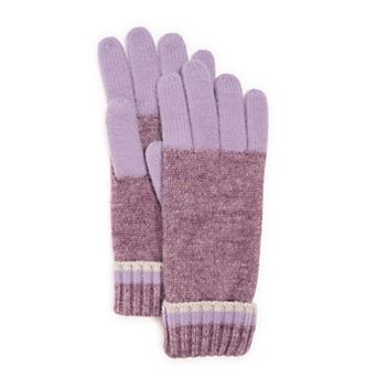 Women's MUK LUKS Ribbed Colorblock Gloves