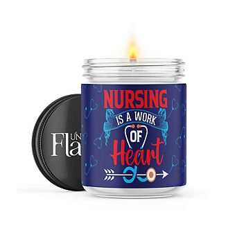 Nursing Is A Work Of Heart - 22-oz Candle Jar - Eucalyptus