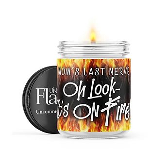 Mom's Last Nerve, Oh Look, It's On Fire! - 22-oz Candle Jar - Sea Salt & Peony