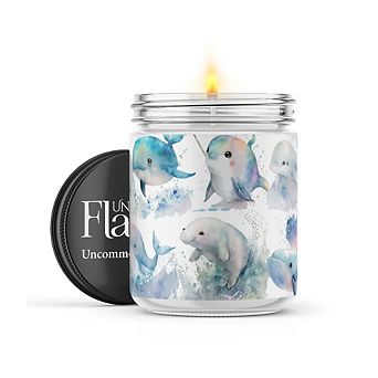 Sea Creatures Watercolor - 22-oz Candle Jar - Wildflowers