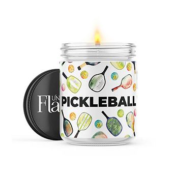 Pickleball Watercolor - 22-oz Candle Jar - Sweet Orange & Chili Pepper