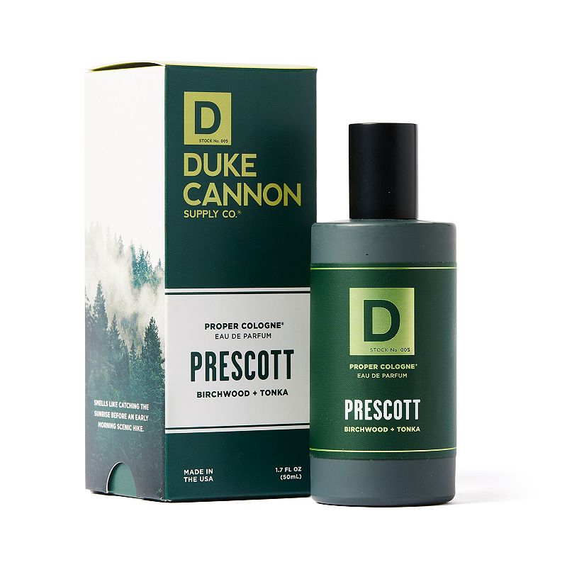 Duke Cannon Men's Prescott Proper Cologne - Birchwood & Tonka Cologne - 1.7 fl oz