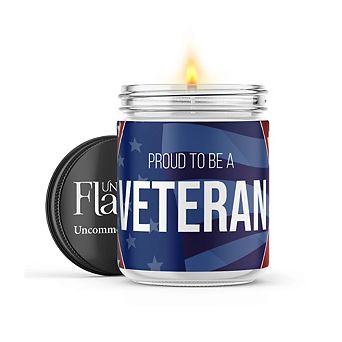 Proud To Be A Veteran - 22-oz Candle Jar - Mahogany Teakwood