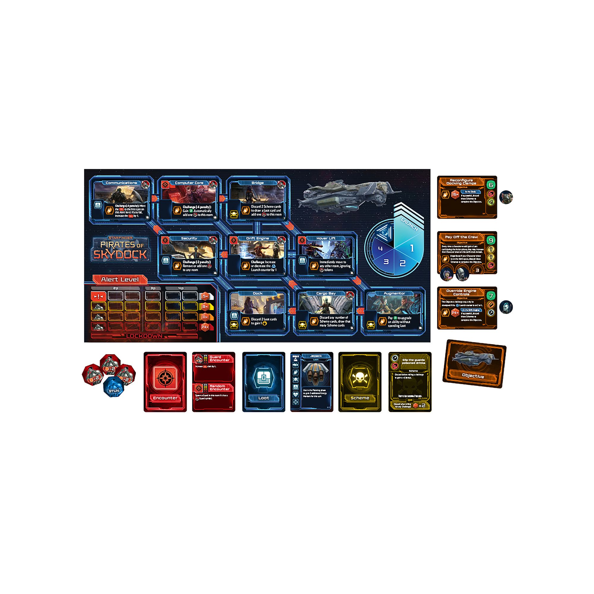 Battlefront Miniatures Starfinder: Pirates of Skydock Board Game, Multi