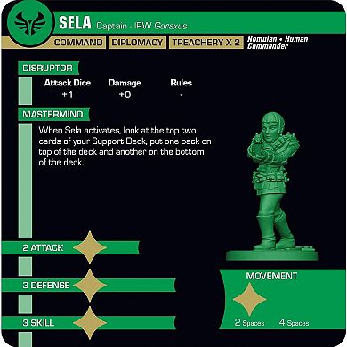 Battlefront Miniatures Star Trek Away Missions: Commander Sela Romulan Expansion Board Game