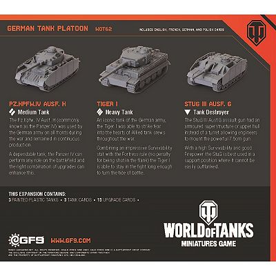 Battlefront Miniatures World of Tanks: German Tank Platoon Expansion