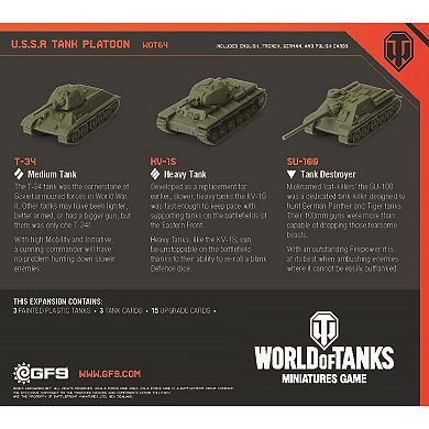 Battlefront Miniatures World of Tanks: U.S.S.R. Tank Platoon Expansion