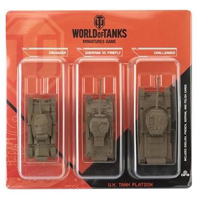 Battlefront Miniatures World of Tanks: U.K. Tank Platoon 2 Crusader, Sherman VC Firefly, Challenger