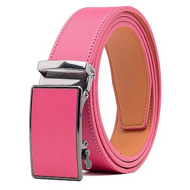 Men's Sliding Buckle Adjustable Leather Ratchet Belt