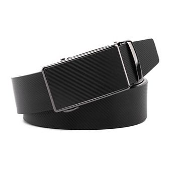 Men's Sliding Buckle Adjustable Leather Ratchet Belt