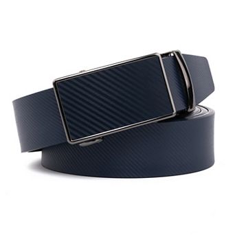 Men's Sliding Buckle Adjustable Leather Ratchet Belt