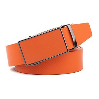 Men's Sliding Buckle Adjustable Leather Ratchet Belt