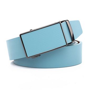 Men's Sliding Buckle Adjustable Leather Ratchet Belt