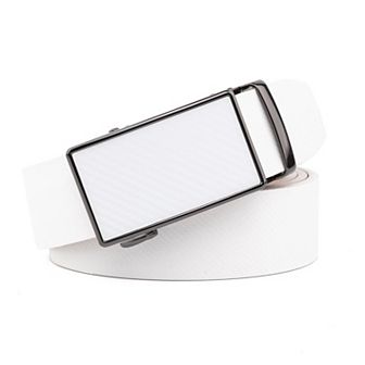Men's Sliding Buckle Adjustable Leather Ratchet Belt