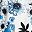 Blue White Floral
