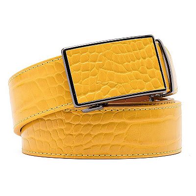 men's dress belt with gold buckle Mens Black Belt With Gold Buckle | Genuine Leather 35 mm 42" / 105 cm - Black
