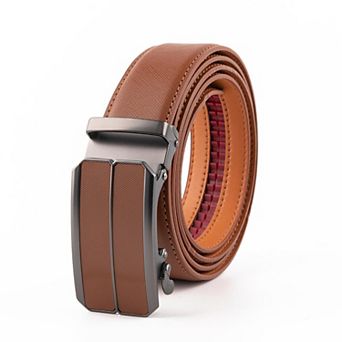 Men's Ratchet Dress Belt With Click Sliding Buckle