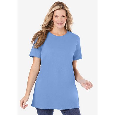 Woman Within Women's Plus Size Perfect Crewneck Tunic