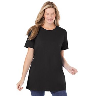 Woman Within Plus Size Perfect Crewneck Tunic