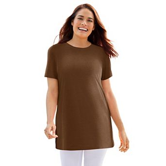 Woman Within Plus Size Perfect Crewneck Tunic