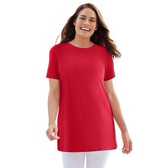 Woman Within Plus Size Perfect Crewneck Tunic
