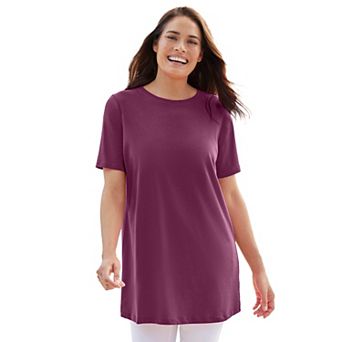 Woman Within Plus Size Perfect Crewneck Tunic