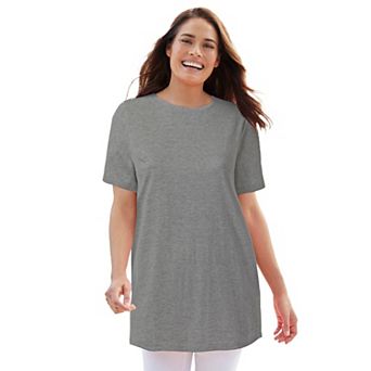 Woman Within Plus Size Perfect Crewneck Tunic