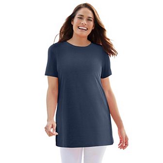 Woman Within Plus Size Perfect Crewneck Tunic