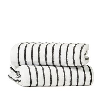 Cabana Stripe Beach Pool Towels - 100% Spun Cotton, Ultra Soft, Plush And Highly Absorbent, 30 X 70