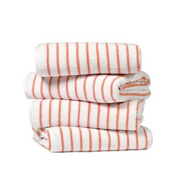 Cabana Stripe Beach Pool Towels - 100% Spun Cotton, Ultra Soft, Plush And Highly Absorbent, 30 X 70