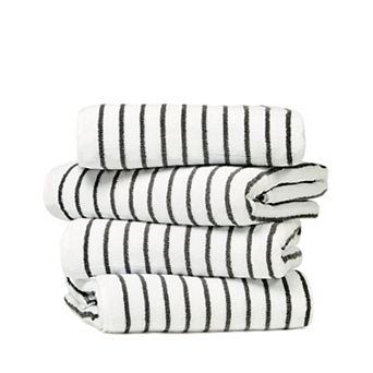 Cabana Stripe Beach Pool Towels - 100% Spun Cotton, Ultra Soft, Plush And Highly Absorbent, 30 X 70
