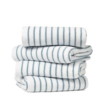 Cabana Stripe Beach Pool Towels - 100% Spun Cotton, Ultra Soft, Plush And Highly Absorbent, 30 X 70
