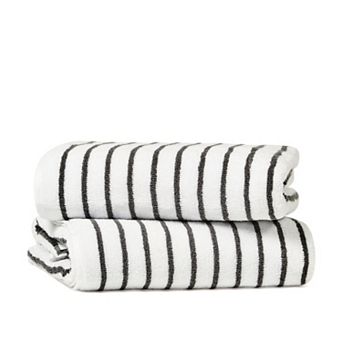 Cabana Stripe Beach Pool Towels - 100% Spun Cotton, Ultra Soft, Plush And Highly Absorbent