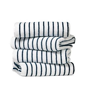 Cabana Stripe Beach Pool Towels - 100% Spun Cotton, Ultra Soft, Plush And Highly Absorbent, 30 X 70